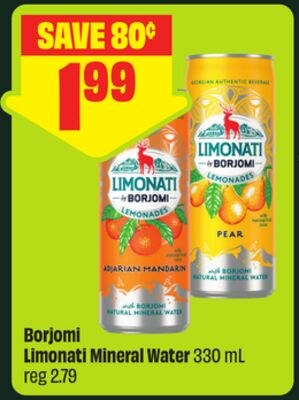 Borjomi Limonati Mineral Water 330 mL