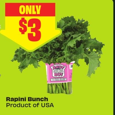 Rapini Bunch Product of USA