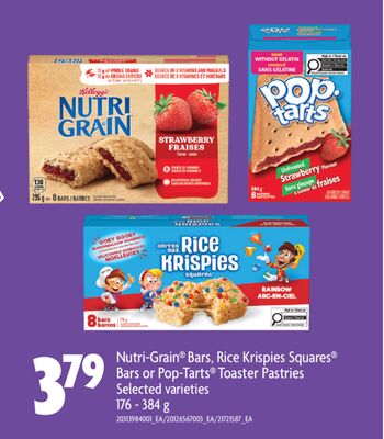 NUTRI-GRAIN® BARS, RICE KRISPIES SQUARES® BARS …