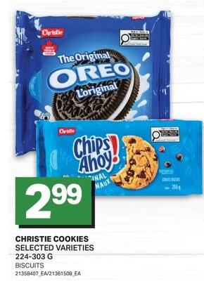 CHRISTIE COOKIES / BISCUITS, 224-303 G