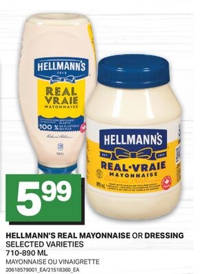 HELLMANN'S REAL MAYONNAISE OR DRESSING / MAYONN…