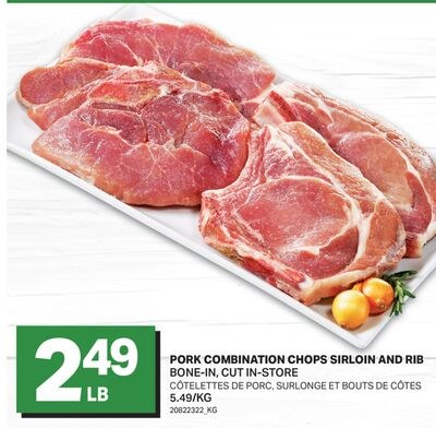 PORK COMBINATION CHOPS SIRLOIN AND RIB / CÔTELE…