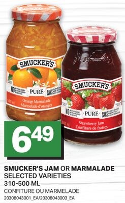 SMUCKER'S JAM OR MARMALADE / CONFITURE OU MARME…