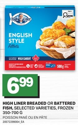 HIGH LINER BREADED OR BATTERED FISH / POISSON P…