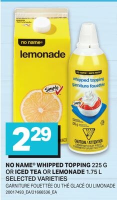 NO NAME® WHIPPED TOPPING 225 G OR ICED TEA OR L…