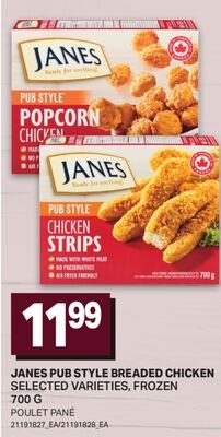 JANES PUB STYLE BREADED CHICKEN / POULET PANÉ, …