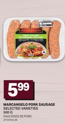 MARCANGELO PORK SAUSAGE / SAUCISSES DE PORC, 50…