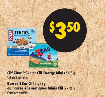 CLIF ZBAR OR CLIF ENERGY MINIS / BARRES ZBAR CL…