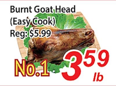 Burnt Goat Head (Easy Cook)