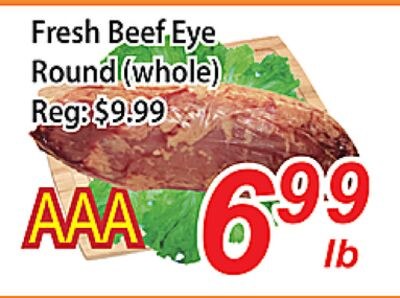 Fresh Beef Eye Round (whole)