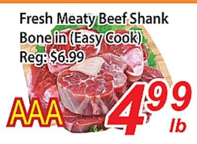 Fresh Meaty Beef Shank Bone in (Easy Cook)