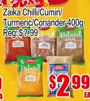 Zaika Chilli/Cumin/Turmeric Coriander 400g