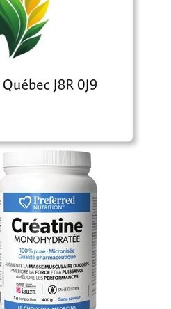 Créatine Monohydratée de Preferred Nutrition