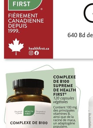 Complexe de B100 Suprême de Health First