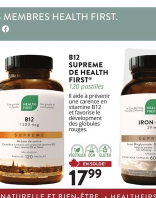 B12 SUPRÊME DE HEALTH FIRST