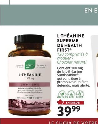 L-THÉANINE SUPRÊME DE HEALTH FIRST