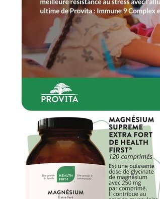 Magnésium Suprême Extra-fort Health First