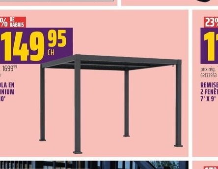 PERGOLA EN ALUMINIUM 10' X 10'