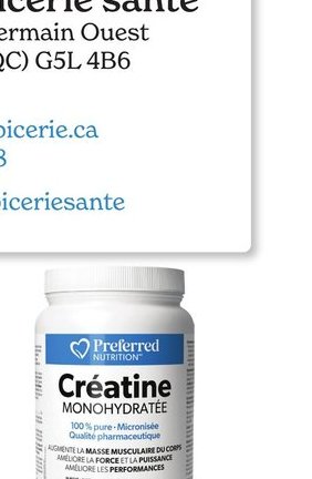 Créatine Monohydratée de Preferred Nutrition
