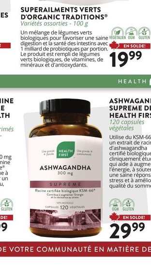 Ashwagandha Suprême de Health First
