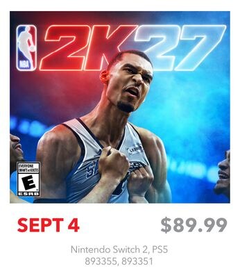 Nintendo Switch 2, PS5 NBA 2K27