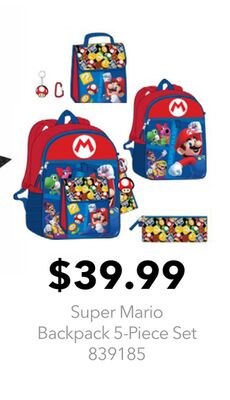 Super Mario Backpack 5-Piece Set