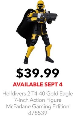 Helldivers 2 T4-40 Gold Eagle 7-Inch Action Fig…