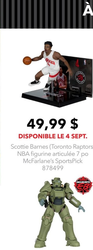 Scottie Barnes (Toronto Raptors) NBA figurine a…