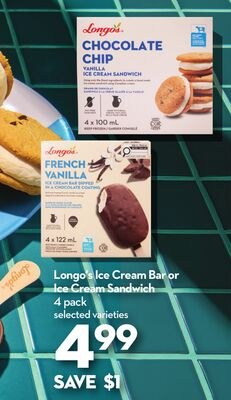 Ice Cream Bar or Ice Cream Sandwich