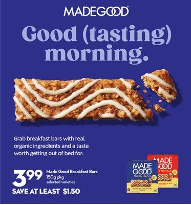 Made Good Breakfast Bars