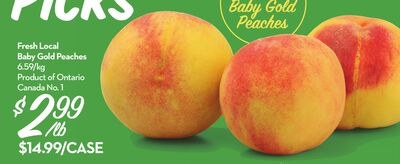 Fresh Local Baby Gold Peaches