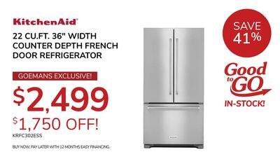 KitchenAid 22 CU.FT. 36" WIDTH COUNTER DEPTH FR…