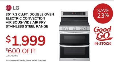 LG 30" 7.3 CU.FT. DOUBLE OVEN ELECTRIC CONVECTI…