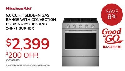 KitchenAid 5.0 CU.FT. SLIDE-IN GAS RANGE WITH C…