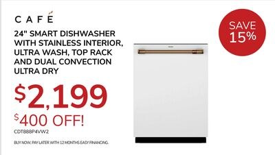 24" SMART DISHWASHER WITH STAINLESS INTERIOR, U…