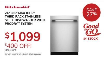 24" 360° MAX JETS™ THIRD RACK STAINLESS STEEL D…
