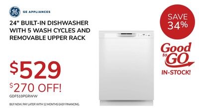24" BUILT-IN DISHWASHER WITH 5 WASH CYCLES AND …