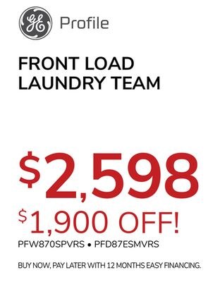 GE PROFILE FRONT LOAD LAUNDRY TEAM