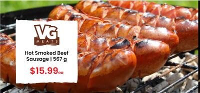 VG MEATS Hot Smoked Beef Sausage