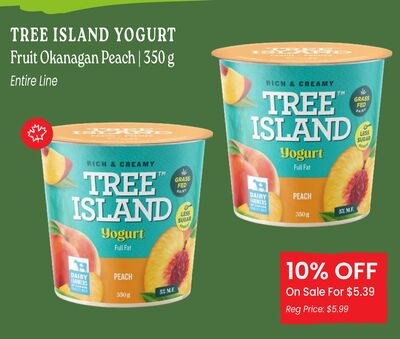 TREE ISLAND YOGURT Fruit Okanagan Peach