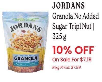 JORDANS Granola No Added Sugar Tripl Nut