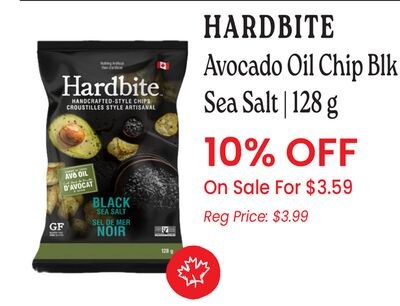 HARDBITE Avocado Oil Chip Blk Sea Salt