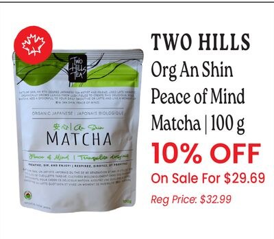 TWO HILLS Org An Shin Peace of Mind Matcha