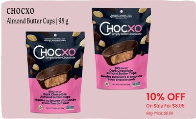 CHOCXO Almond Butter Cups