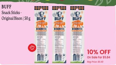 BUFF Snack Sticks - Original Bison