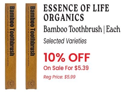 ESSENCE OF LIFE ORGANICS Bamboo Toothbrush