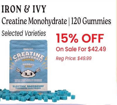 IRON & IVY Creatine Monohydrate | 120 Gummies