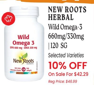 NEW ROOTS HERBAL Wild Omega-3 660mg/330mg