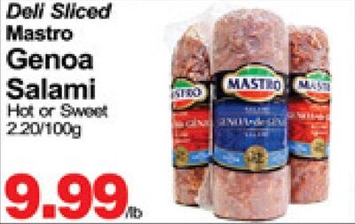 Deli Sliced Mastro Genoa Salami