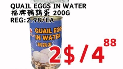 QUAIL EGGS IN WATER